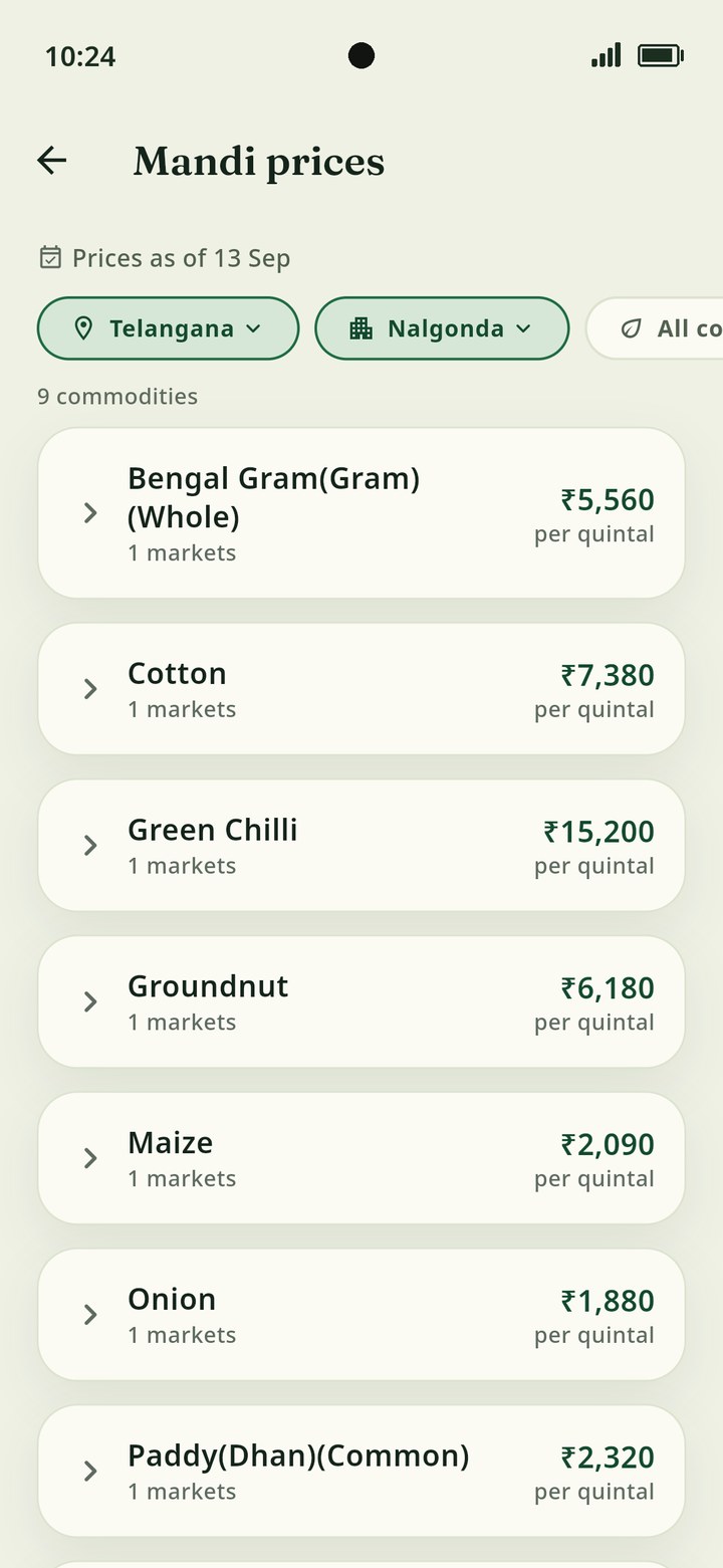 AgView360 app — Mandi prices